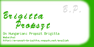 brigitta propszt business card